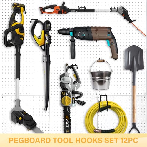 12PC Heavy Duty Pegboard Hooks for 1 (12PC)