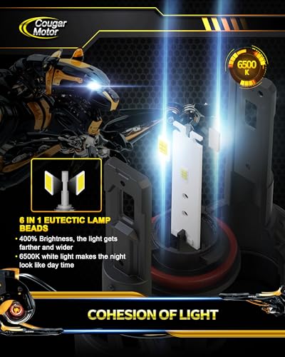 H11 Bulbs H11 Light Bulb H8 H9 Fog Lights 6500K White Non (H11)