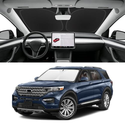 Custom Fit Windshield Sun Shade for 2020 (for Ford Explorer 2020-2026)