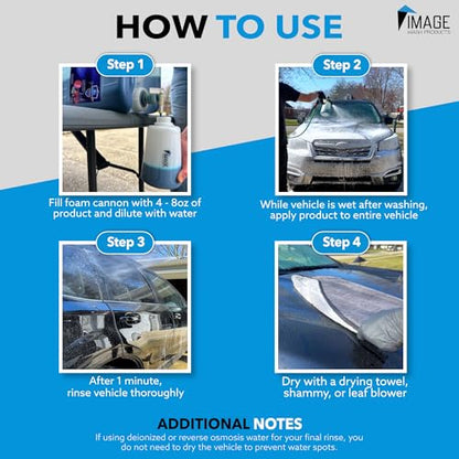 Image Wash (1-Gallon Platinum Wash Car Soap Concentrated pH-Neutral Foam Soap for Foam Cannon & Bucket wipe Safe for Wax Ceramic Coatings High Lubricity Biodegradable Formula with Bubble Gum Scent (128 Fl Oz (Pack of 1))
