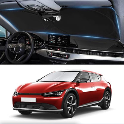 Custom Fit Kia EV6 Windshield Sunshade for 2022 2023 2024 2025 EV6 Shades (Fit Kia EV6 2022-2025)