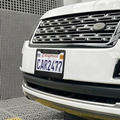 2PCS Matte Black License Plate Frames (wide black)