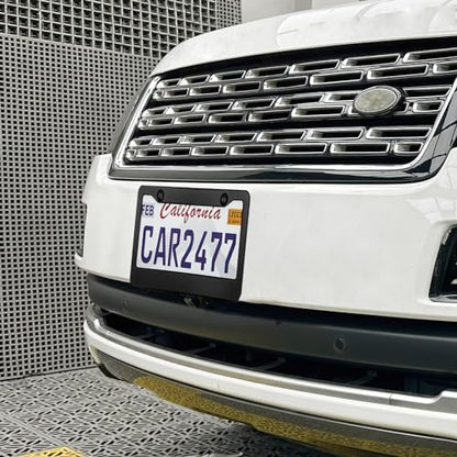 2PCS Matte Black License Plate Frames (wide black)