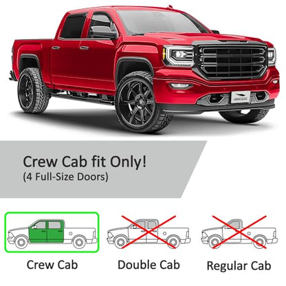 in Channel Extra Durable Rain Guards for GMC Sierra 1500 2014 (For Sierra 14-18 1500/2500/3500)