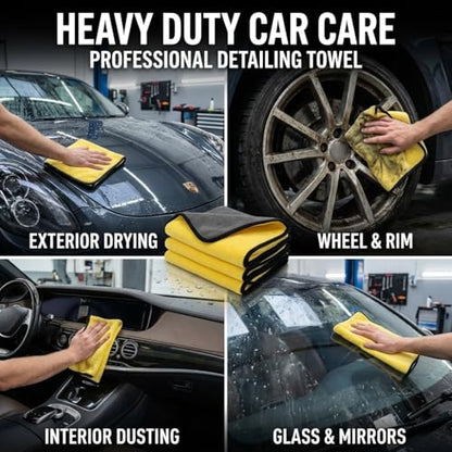 Microfiber Towels for Cars (15.7" x 15.7" - 3 Pack)