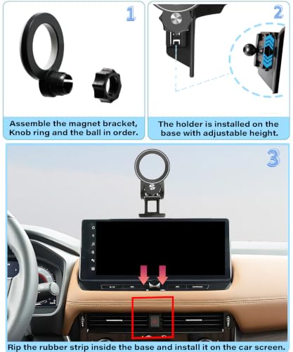 Car Phone Holder for Nissan Rogue 2024 2025 2026 12.3“ Screen Accessories (fit for Rogue 2024 2025 2026)