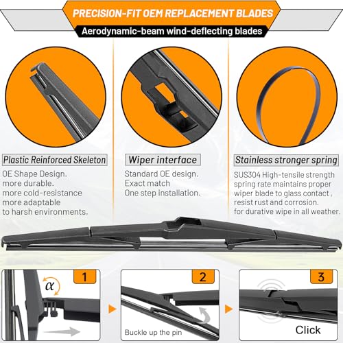 Windshield Wiper Blade Replacement for Mazda CX5 CX9 2017 (24+18+14)