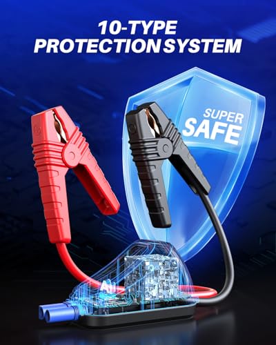 6000A Car Battery Jump Starter Up to All Gas & 12L Diesel Engine (6000A)