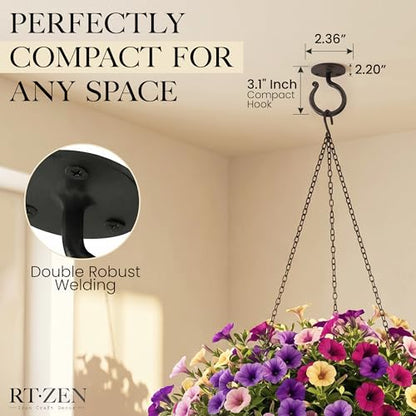 Plant Hangers Outdoor or Indoor Heavy Duty Wall Bracket Hooks (3.1 Inch / Ceiling Hooks)