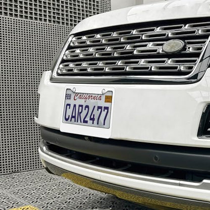 2PCS Chrome License Plate Frame (wide silver)