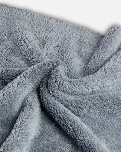 Adam's Borderless Grey Microfiber Towel (Pack of 12)