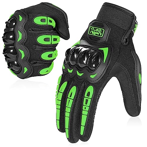 Motorcycle Gloves Breathable (6-green / Large)
