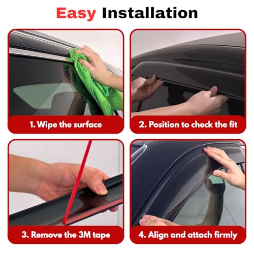 Rain Guards Fit for 2010 (2010-2025 Camaro)
