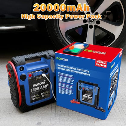 1800 Amp Jump Starter with Air Compressor (1800Amp jump starter)