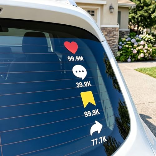 2 PCS Tiktok Inspired Car Stickers Decals
