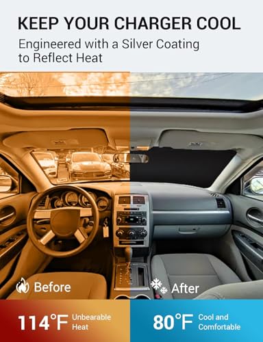 Custom Fit Car Windshield Sun Shade for 2006 (2006–2010 Dodge Charger)