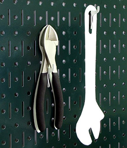 Pegboard Organizer 4 ft. Metal Pegboard Standard Tool Storage Kit with Green Toolboard and Black Accessories (Green Pegboard with Black Accessories)