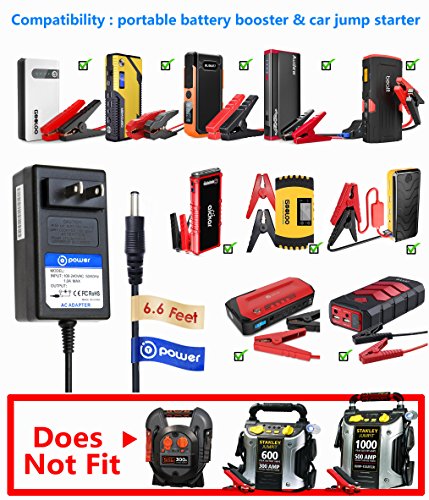 15V Charger for Car Jump Starter 450A 500A 600A 800A 1000A Peak Car Jump Starter Portable Auto Battery Booster fits