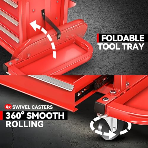 Mechanic Rolling Seat (Red)