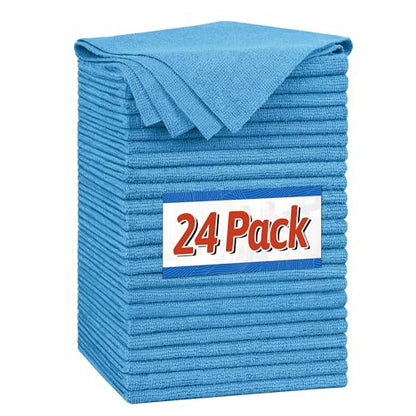 Microfiber Cleaning Cloth (24PK / Blue)