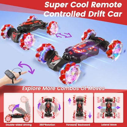 Gesture Sensing RC Stunt Car (Red)