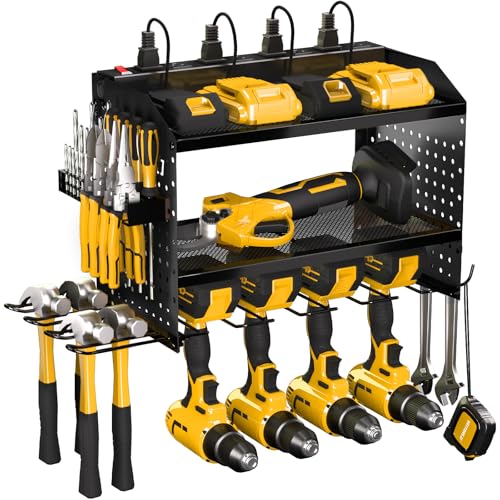Power Tool Organizer with Charging Station (Black / 16'')