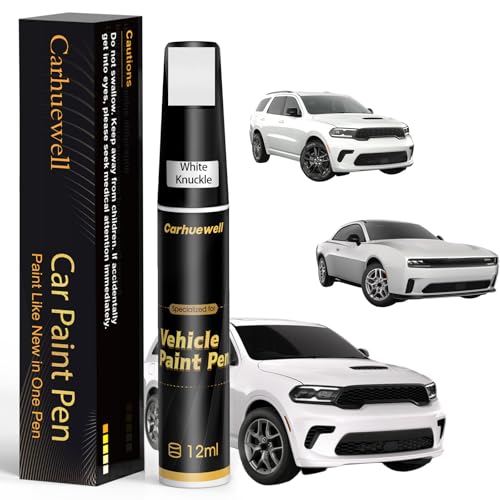 Touch Up Paint for Dodge White Knuckle (For Dodge / White Knuckle(PW7/GW7)for Ram, Durango, Challenger, Charger and Journey models)
