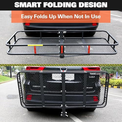 Folding Hitch Mount Cargo Carrier 60" x 20" x 6" (60" x 20" x 6")