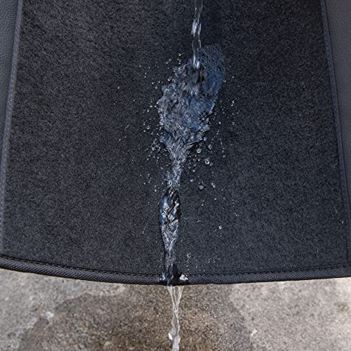 Waterproof Universal Fit Car Floor Mats (All Black)