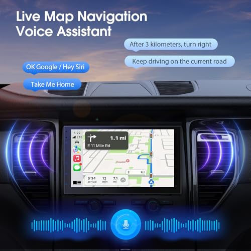 Double Din Car Stereo Radio with 7 inch HD Touchscreen (32GB (No Camera))