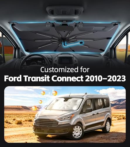 Windshield Sun Shade for Ford Transit Connect 2010 (Fit for Ford Transit Connect 2010–2023)