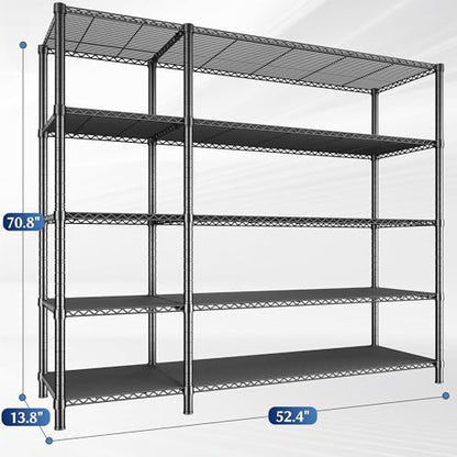 52.36" W Storage Shelves (13.78"D x 52.36"W x 70.8"H)