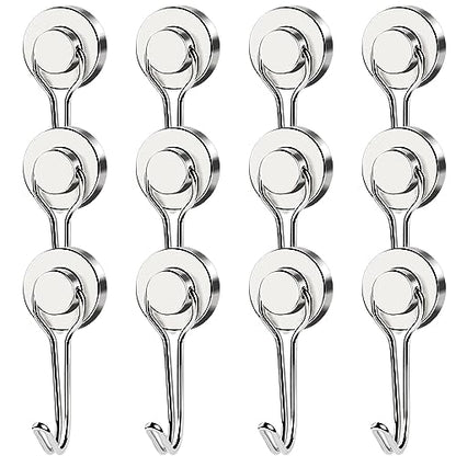 Magnetic Hooks Heavy Duty 40LB+ Swivel Swing Strong Magnet Hook (Silver / 0.78in)