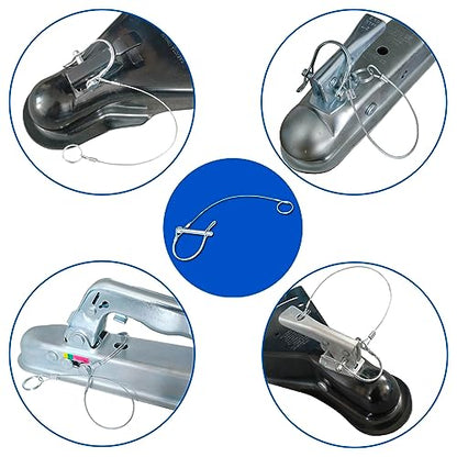 Trailer Coupler Pins with Tethers (5/16"x2-3/4"x5)