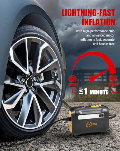 R8 Tire Inflator Portable Air Compressor (Yellow)