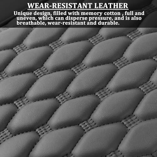 Arm Rest Cover for Car Center Console Cover 12.6"×8.3" Leather Armrest Cushion Organizer with Storage Pocket Center Console Protector Arm Rest Pillow Pads for Most Cars