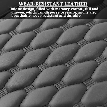 Arm Rest Cover for Car Center Console Cover 12.6"×8.3" Leather Armrest Cushion Organizer with Storage Pocket Center Console Protector Arm Rest Pillow Pads for Most Cars