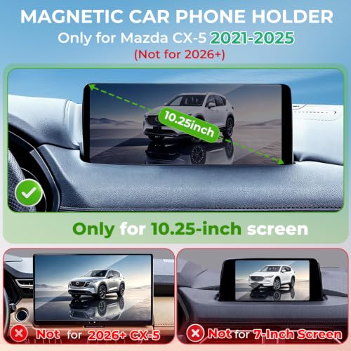 Car Phone Holder for Mazda CX5 2021 (Fit for 2021-2025 CX-5, 10.25-Inch)