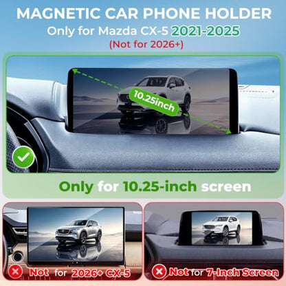 Car Phone Holder for Mazda CX5 2021 (Fit for 2021-2025 CX-5, 10.25-Inch)