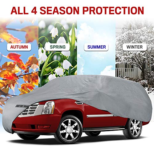 4-Layer 4-Season Auto (Waterproof Outdoor UV Protection for Heavy Duty Use Full Car Cover for Vans, Suvs, Crossovers up to 200") (200" (L) x 77" (W) x 60"(H))