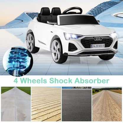 Licensed Audi SQ8 Ride on Car by OLAKIDS (White)