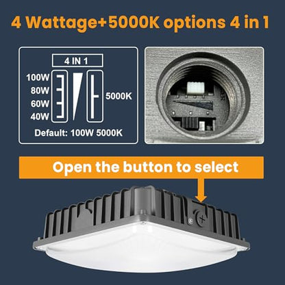 100W LED Canopy Lights 4Pack
