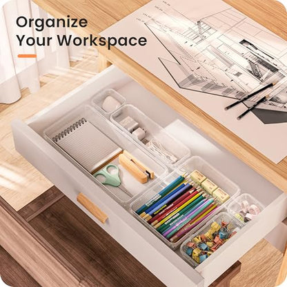 Tool Box Organizer Tray Divider Set Drawer Organizer (5 Size / Clear)