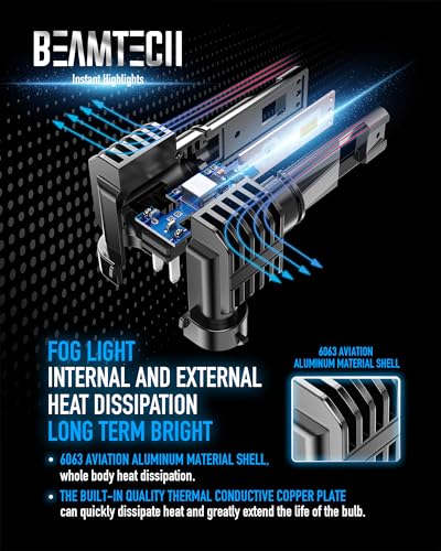 H11 Bulb H8 H9 Fog Light Fanless in Line 6500K White Pack of 2 (H11)