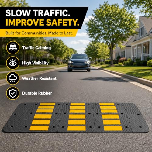 Rubber Speed Bump 36"x10"x1.8" Heavy Duty 22 (Left and Right Ends)