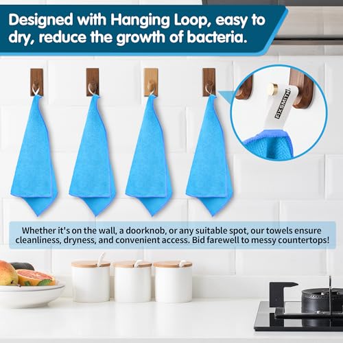 Blue Microfiber Cleaning Cloth (8pk / Blue)