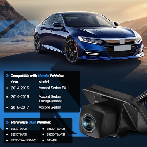 Backup Camera Rear View 170° HD Wide Angle and Night Vision (39530-T2A-A21)