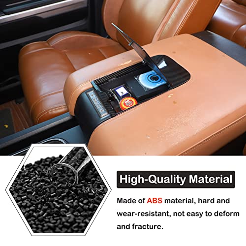Car Armrest Hidden Storage Box Compatible with Toyota Tundra 2014 (Carbon Fiber Pattern)