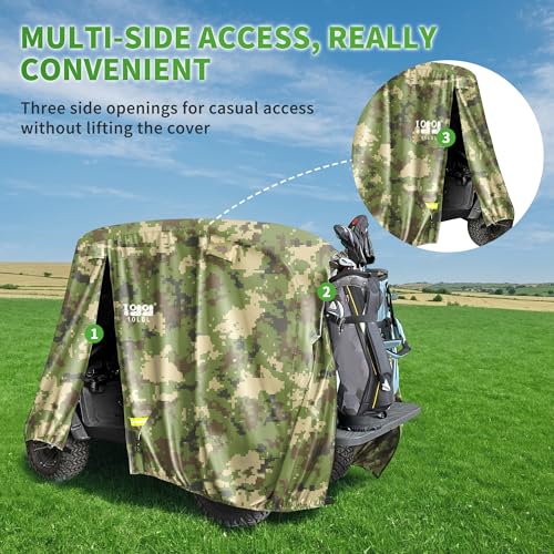 650D Golf Cart Cover for 2 (Camouflage / L-For 2/2+2/4 Passengers Cart)