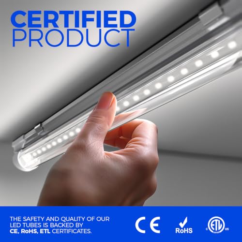 T8 LED Shop Lights 8FT (6500K / 8ft-4 Packs-100w)
